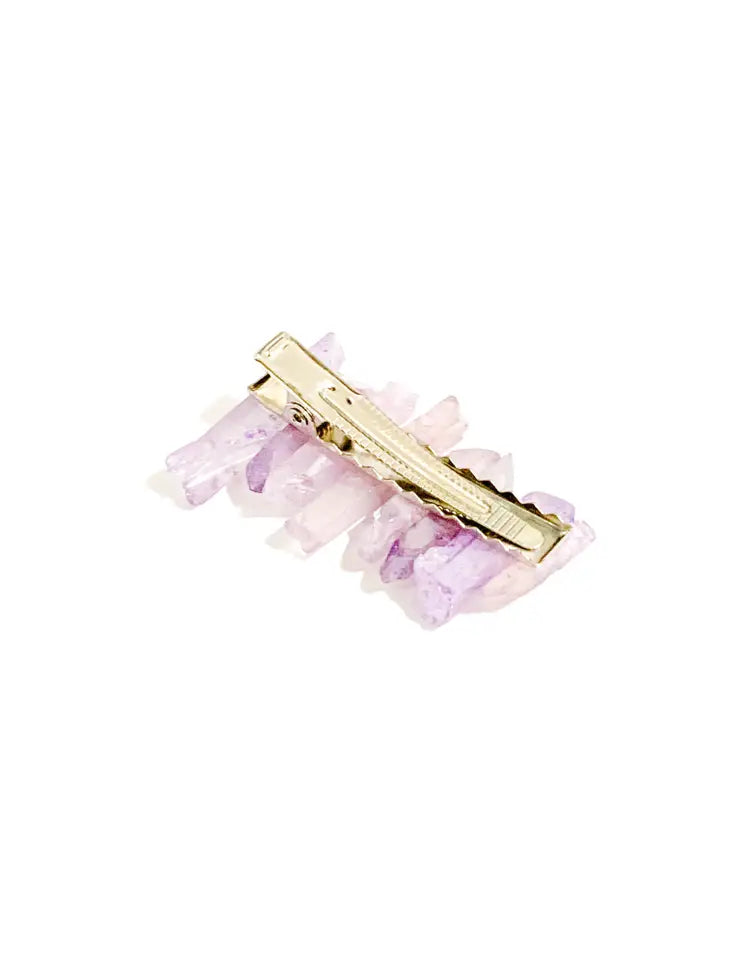Lavender Quartz Hair Clip