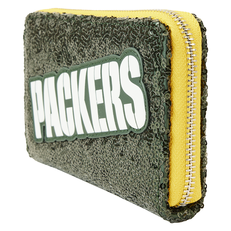 NFL Green Bay Packers Sequin Zip Around Wallet
