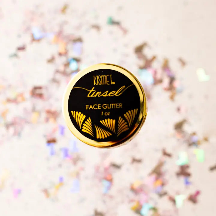 Goddess Platinum Gold Tinsel Face Glitter