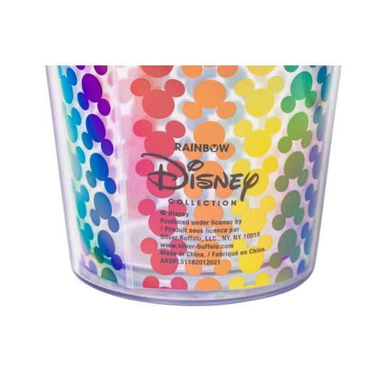 Disney Rainbow Mickey Icon Pattern 16oz Plastic Cold Cup