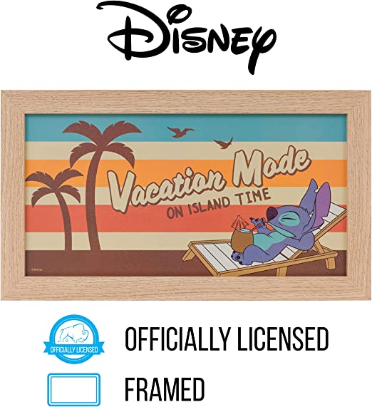 Lilo and Stitch Vacation Mode Stripes 10" x 18" Wall Art