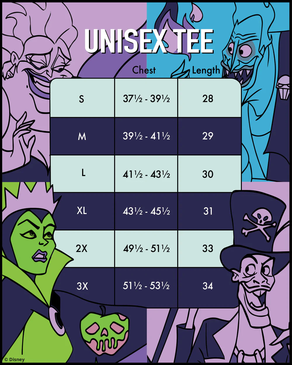 Disney Villains Squares Unisex Tee