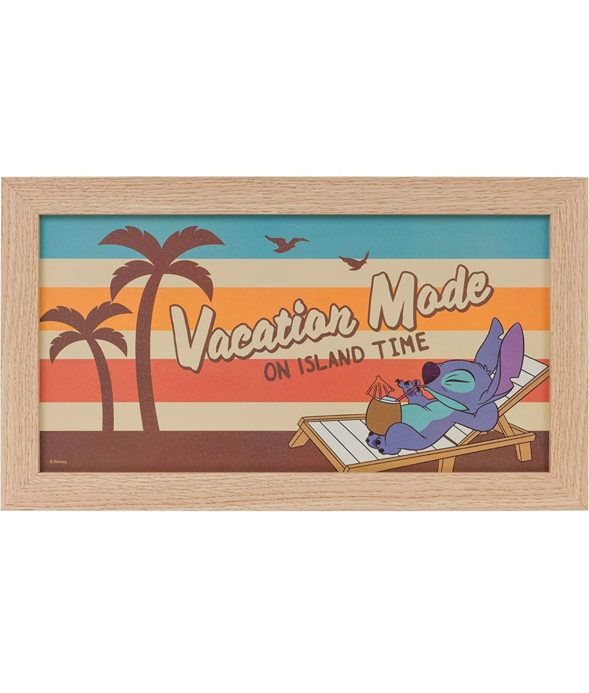 Lilo and Stitch Vacation Mode Stripes 10" x 18" Wall Art