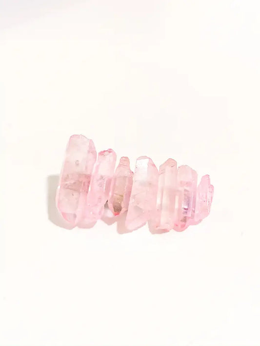 Pink Quartz Hair Clip