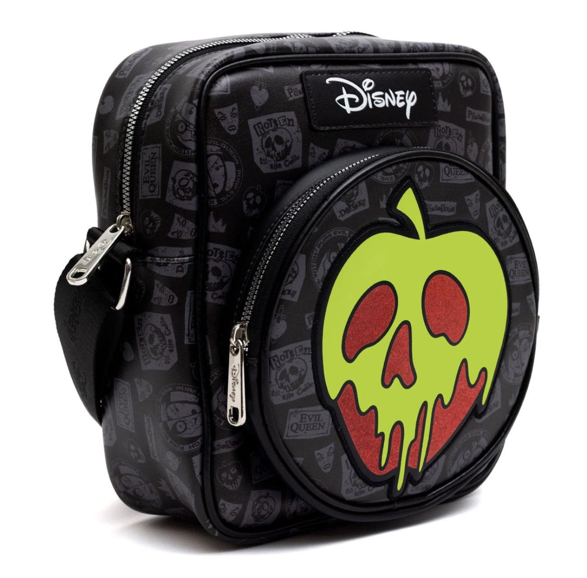 Snow White Evil Queen Glow in the Dark Poison Apple and Icons Collage Crossbody