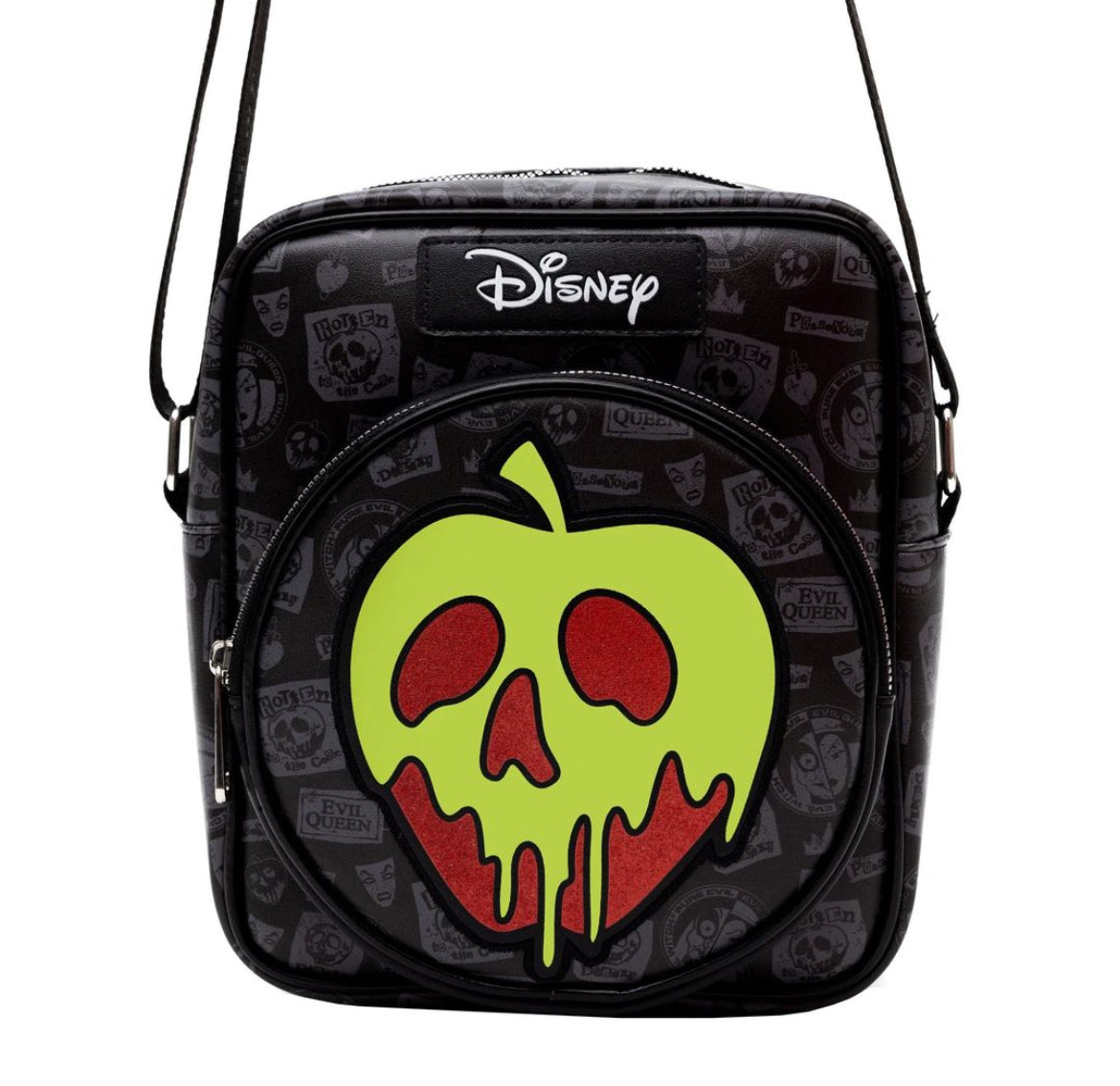 Snow White Evil Queen Glow in the Dark Poison Apple and Icons Collage Crossbody