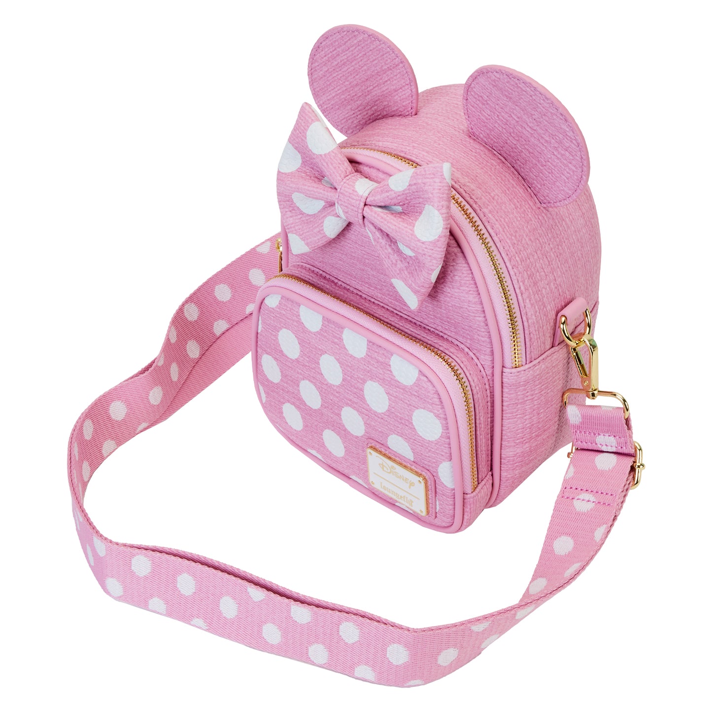 Minnie Mouse Woven Texture Convertible Mini Backpack & Crossbody Bag - PREORDER