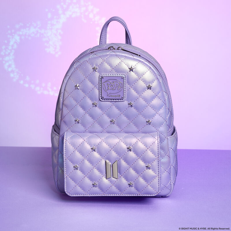 Funko Pop! By Loungefly BTS Logo Iridescent Purple Mini Backpack -  **PREORDER**