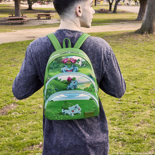 Pokemon Bulbasaur Evolutions Triple Pocket Mini Backpack
