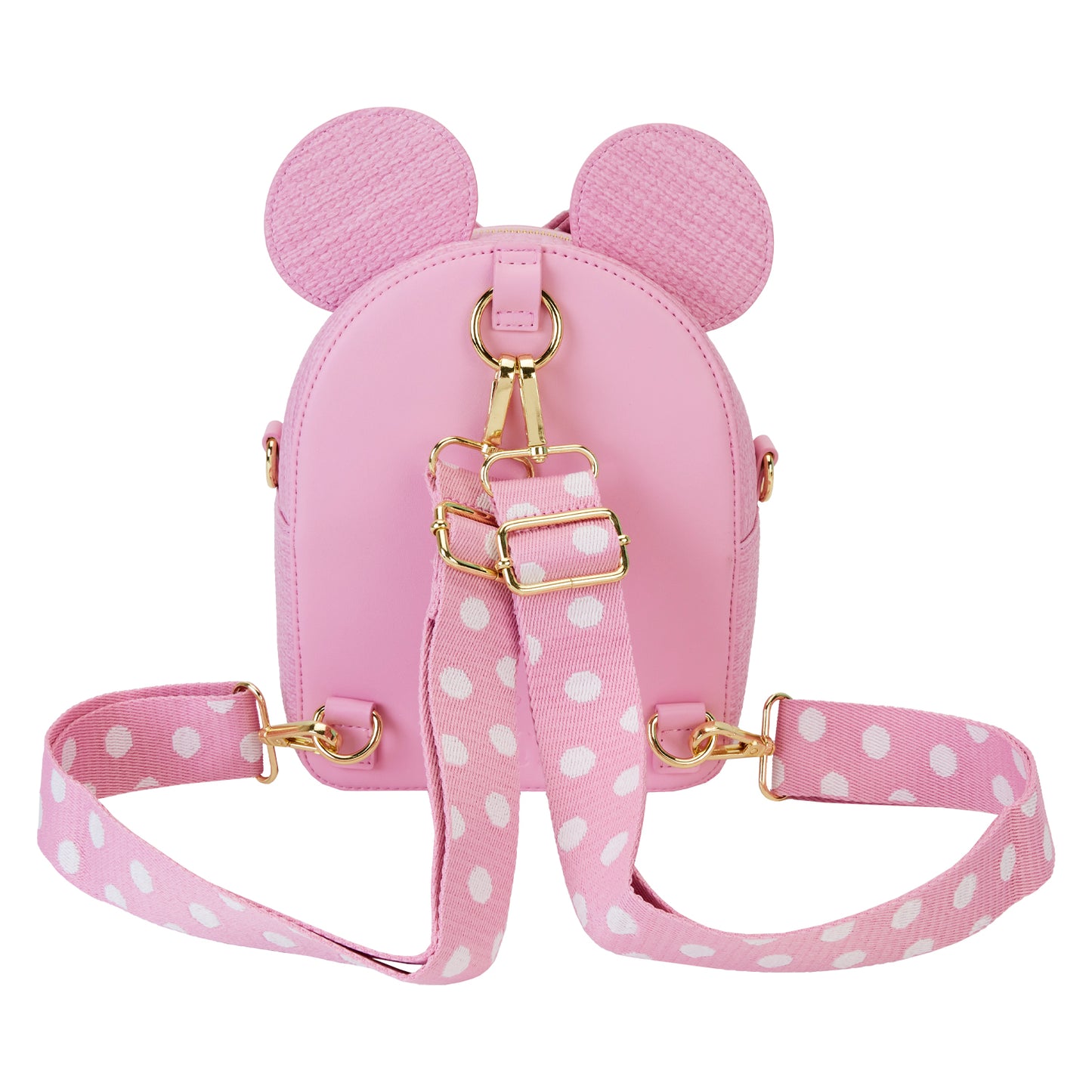 Minnie Mouse Woven Texture Convertible Mini Backpack & Crossbody Bag - PREORDER