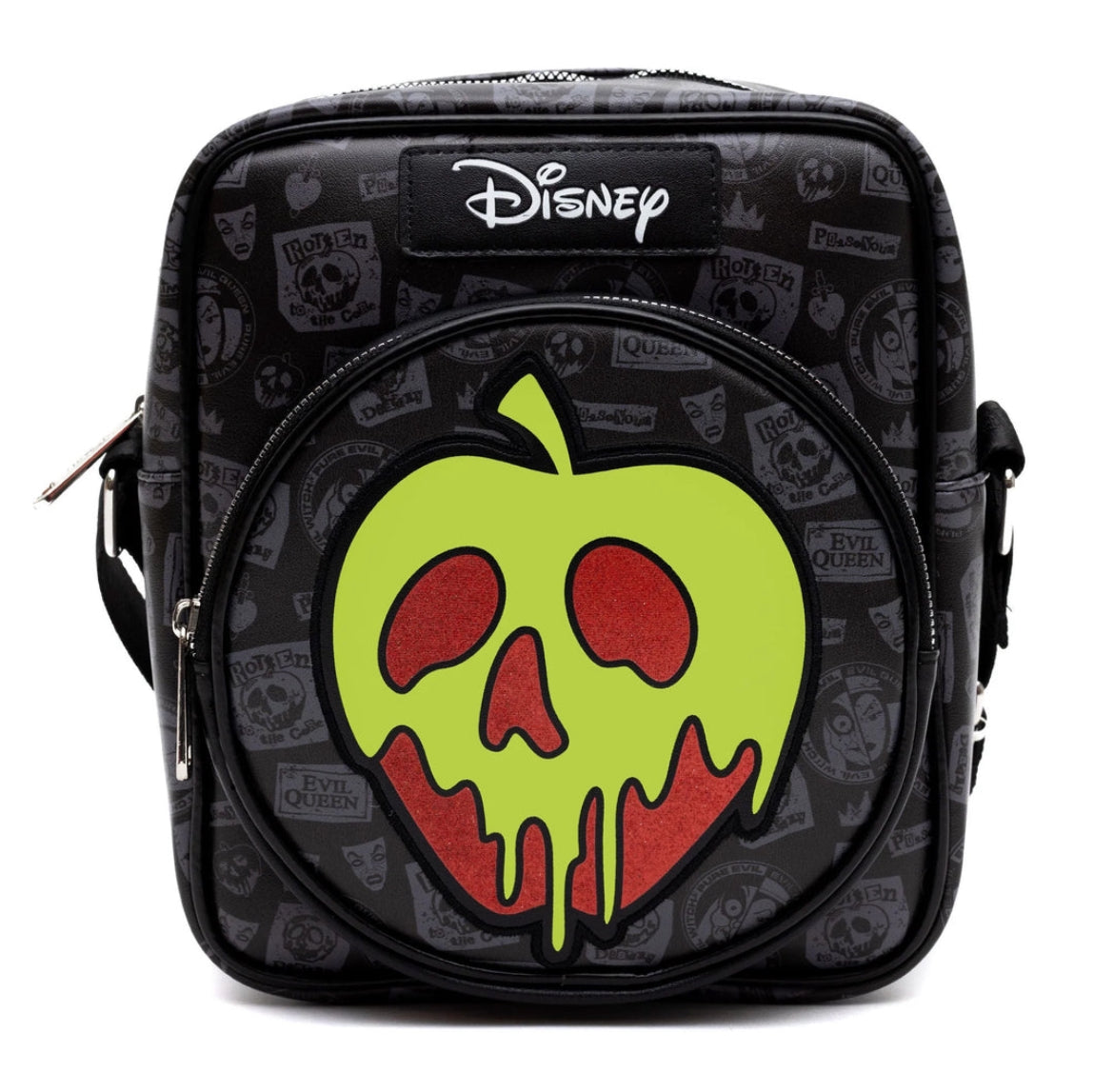 Snow White Evil Queen Glow in the Dark Poison Apple and Icons Collage Crossbody