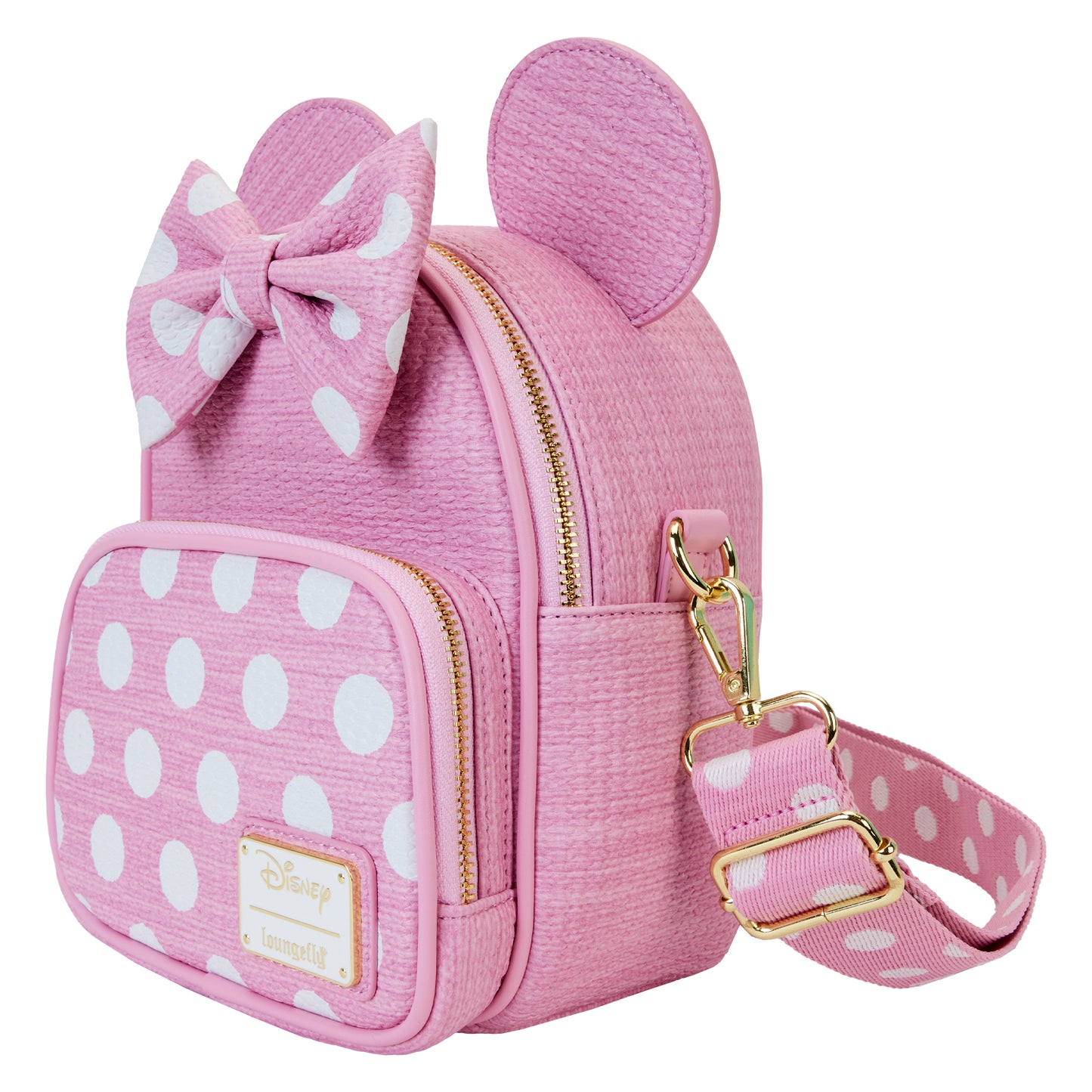 Minnie Mouse Woven Texture Convertible Mini Backpack & Crossbody Bag - PREORDER