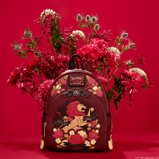 Harry Potter Gryffindor House Floral Tattoo Mini Backpack- **PREORDER**