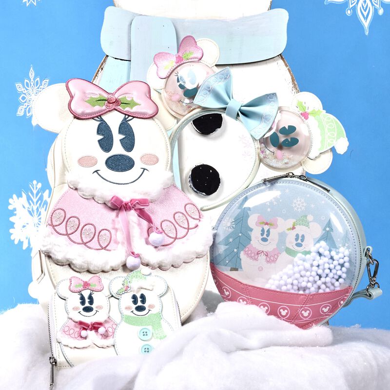 Minnie Pastel Snowman Figural Mini Backpack -  **PREORDER**