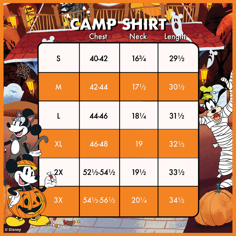 Mickey and Friends Haunted House Unisex Camp Shirt