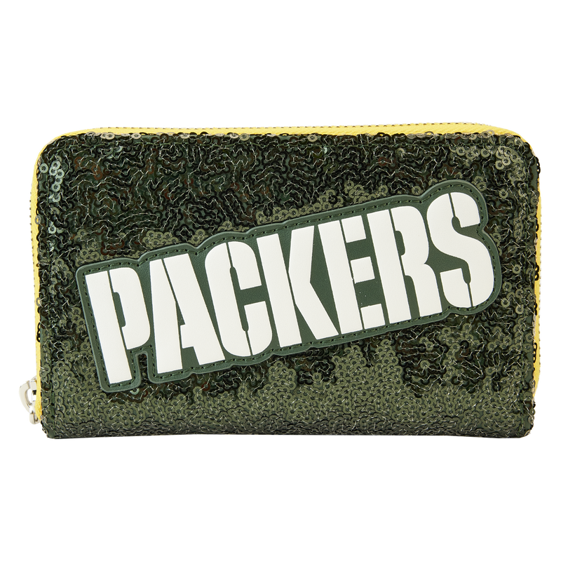 NFL Green Bay Packers Sequin Zip Around Wallet
