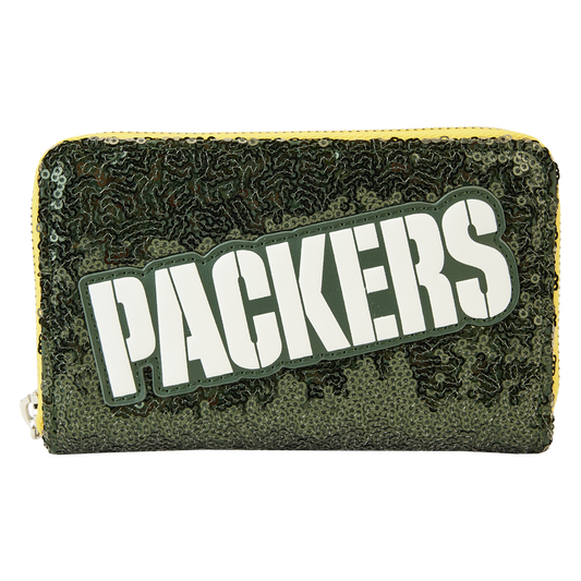 NFL Green Bay Packers Sequin Zip Around Wallet