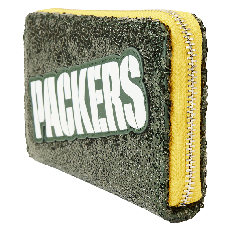 NFL Green Bay Packers Sequin Zip Around Wallet