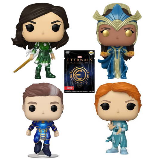 Eternals Pop! Vinyl Figure with Collectible Card Set of 4 Funkos