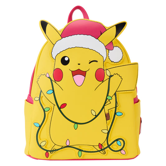 Pokémon Santa Pikachu Christmas Lights Light Up Mini Backpack - PREORDER