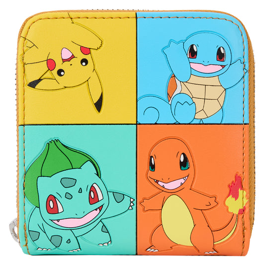 Pokémon Color Block Starters Zip Around Wallet - PREORDER