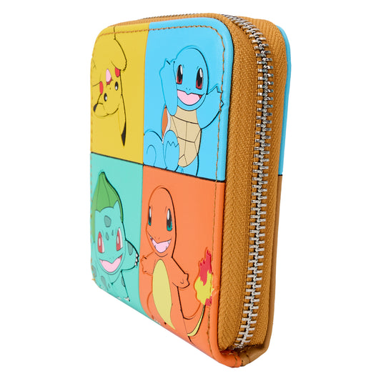 Pokémon Color Block Starters Zip Around Wallet - PREORDER