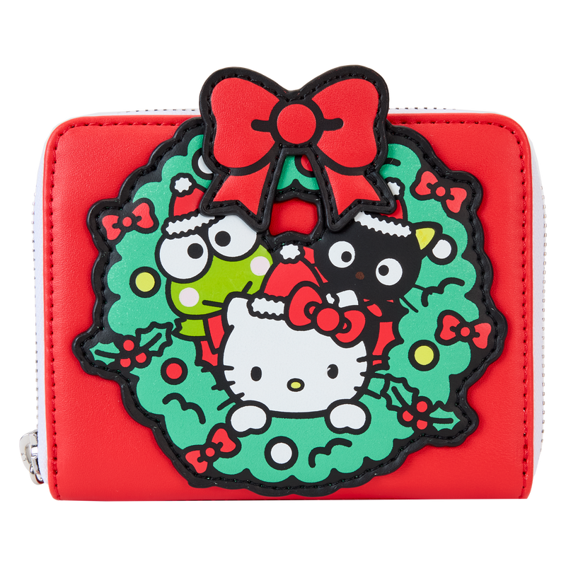 Sanrio Christmas Wreath Zip Around Wallet - PREORDER