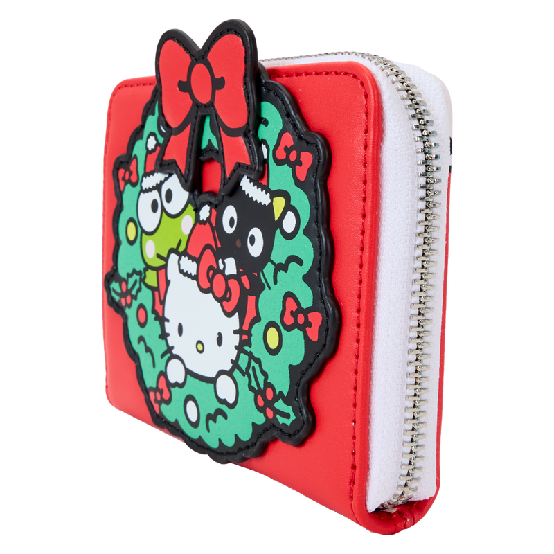 Sanrio Christmas Wreath Zip Around Wallet - PREORDER