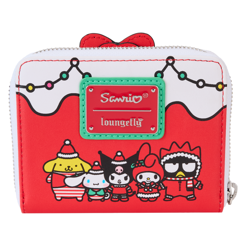 Sanrio Christmas Wreath Zip Around Wallet - PREORDER