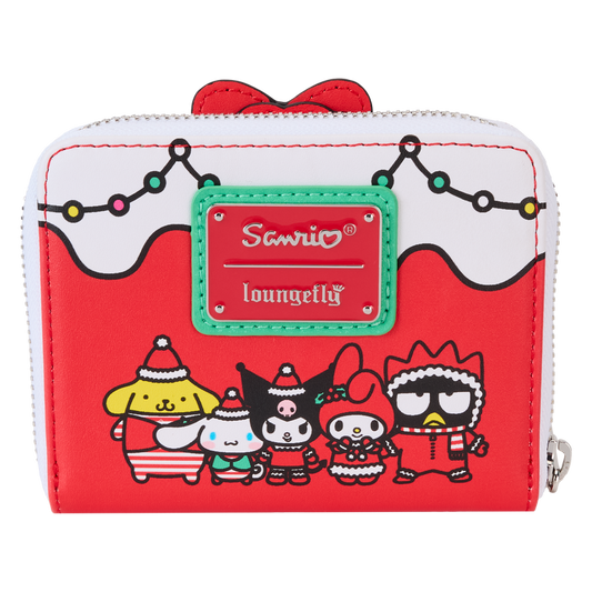 Sanrio Christmas Wreath Zip Around Wallet - PREORDER