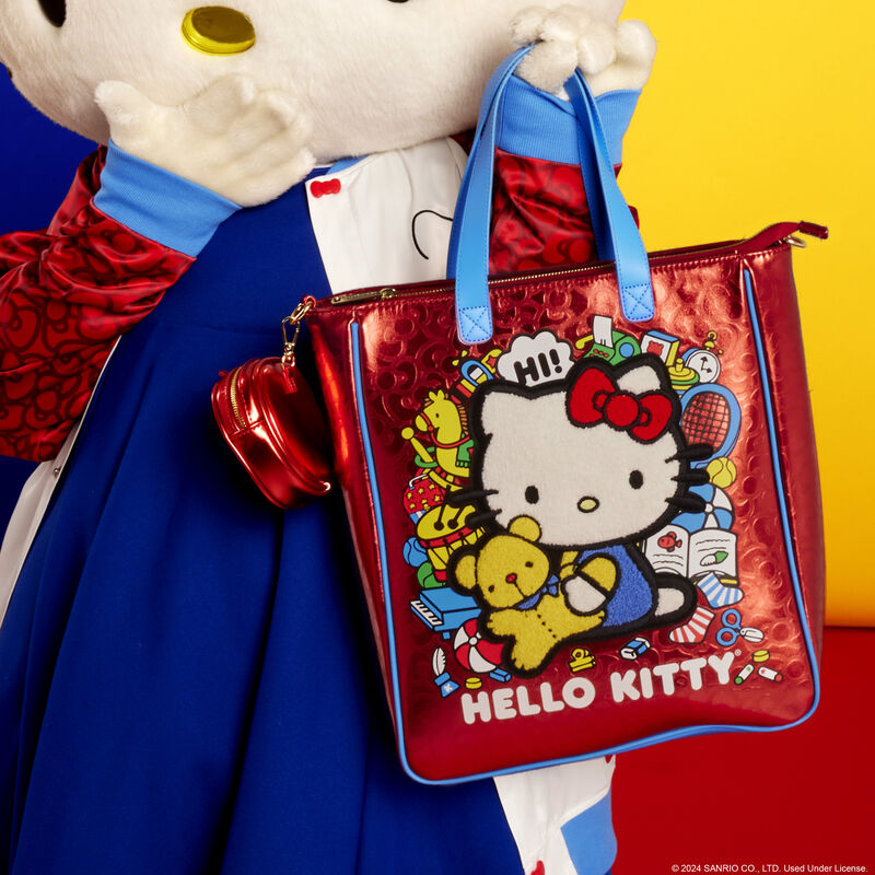 Sanrio Hello Kitty 50th Anniversary Metallic Tote Bag with Coin Bag