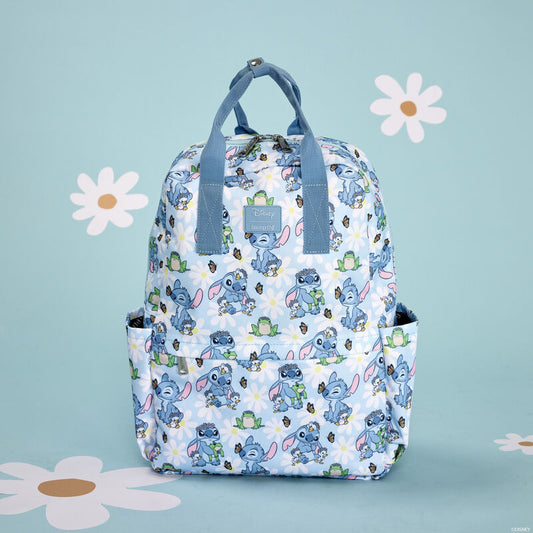 Stitch Springtime Daisy All-Over Print Nylon Full-Size Backpackk - **PREORDER**