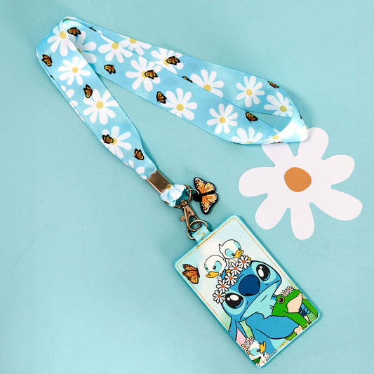 Lilo and Stitch Springtime Lanyard with Cardholder - **PREORDER**