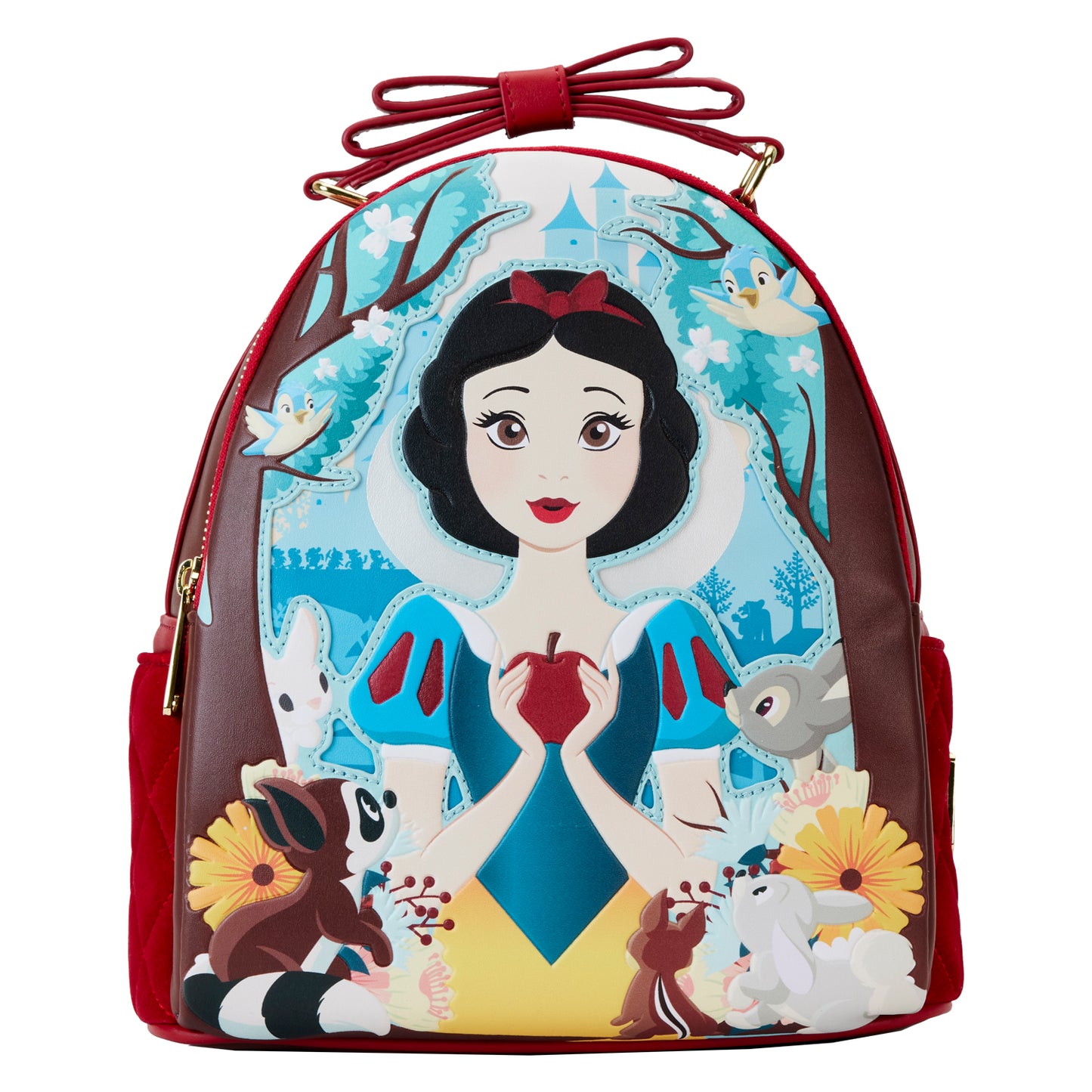 Snow White Classic Apple Quilted Velvet Mini Backpack- **PREORDER**