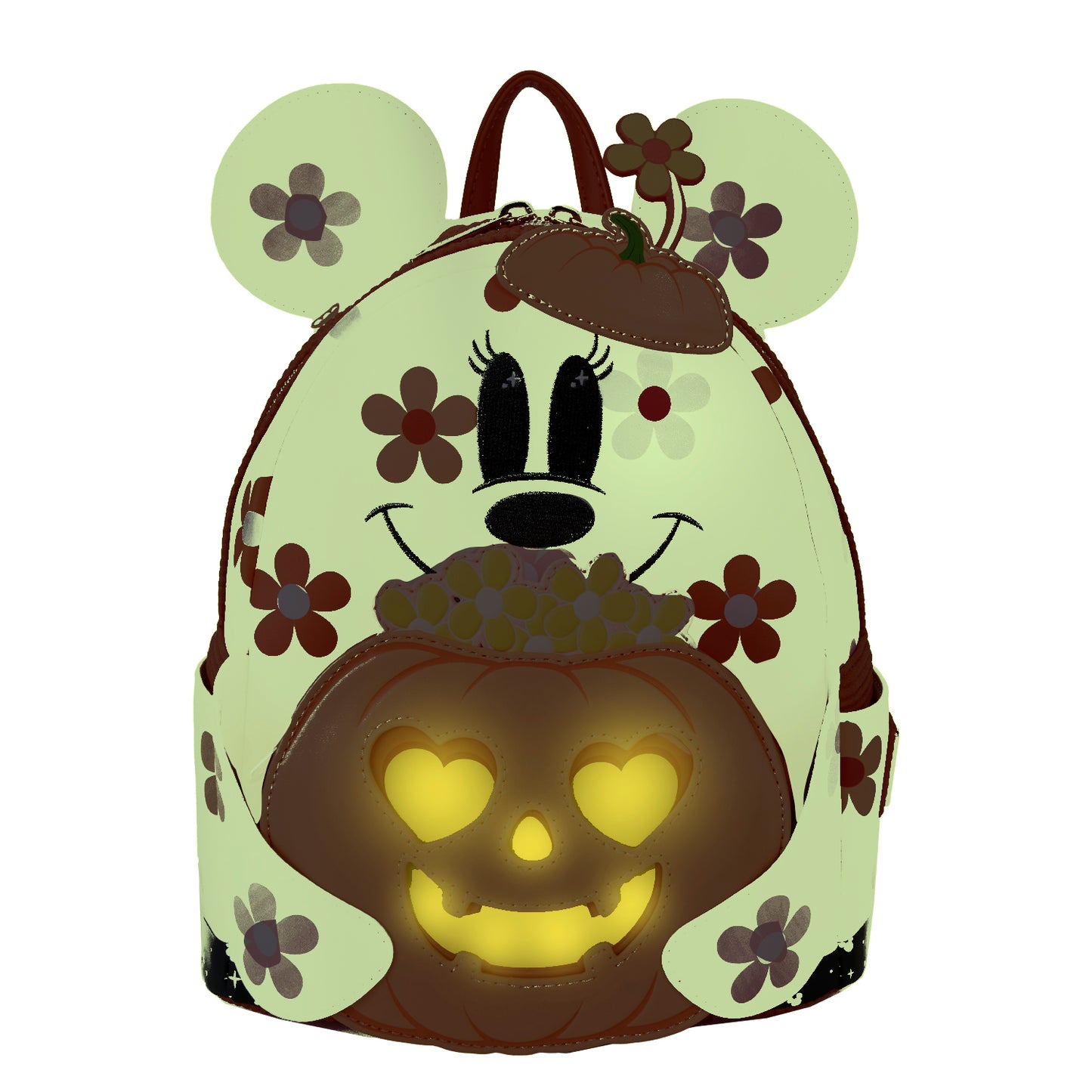 Minnie Mouse Floral Ghost Cosplay Light Up Glow Mini Backpack