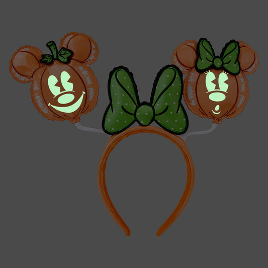 Mickey and Minnie Pumpkin Balloon Ear Headband