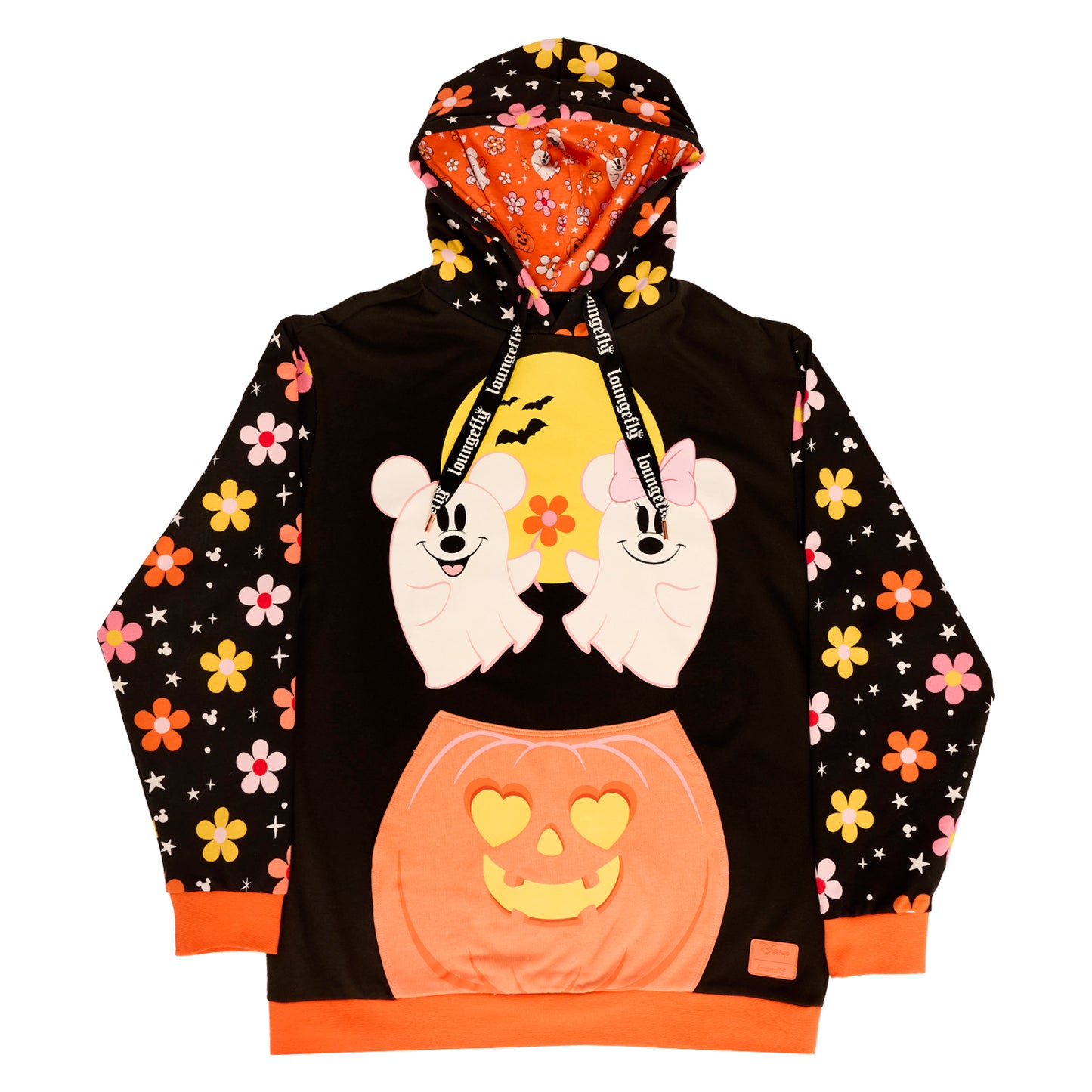 Mickey & Minnie Floral Ghost Glow Unisex Hoodie - PREORDER