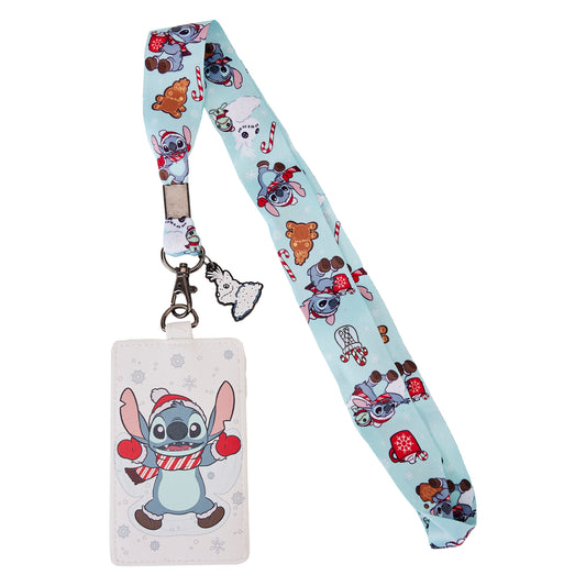 Stitch Holiday Snow Angel Lanyard with Cardholder -  **PREORDER**