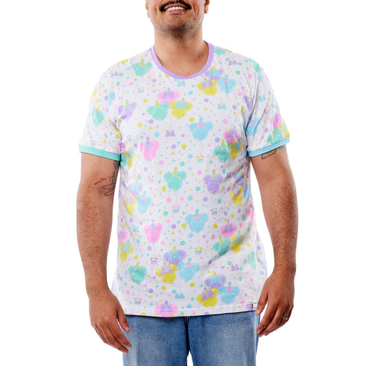 Mickey Mouse and Friends Birthday Celebration Unisex Ringer Tee