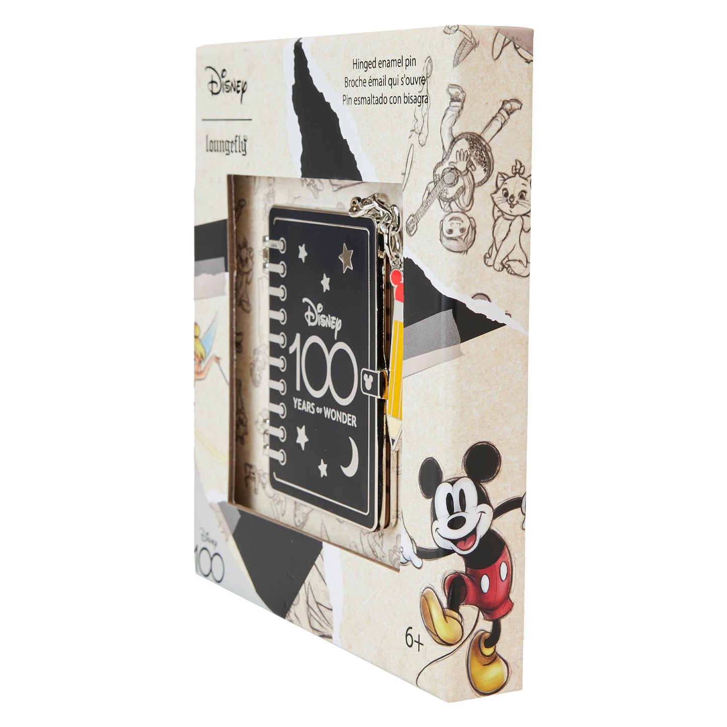 Disney 100th Anniversary Sketchbook 3" collector pin **PREORDER**
