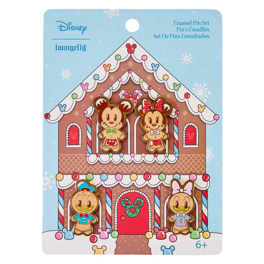 Mickey and Friends Gingerbread 4 Piece Pin set-  **PREORDER**