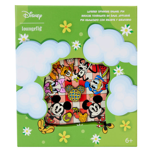 Mickey & Friends Picnic Blanket 3" Collector Box Spinning Pin