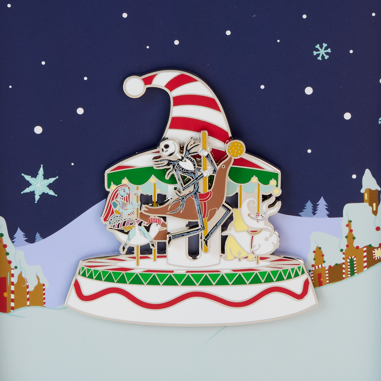 The Nightmare Before Christmas Candy Cane Carousel 3" Collector Box Sliding - PREORDER