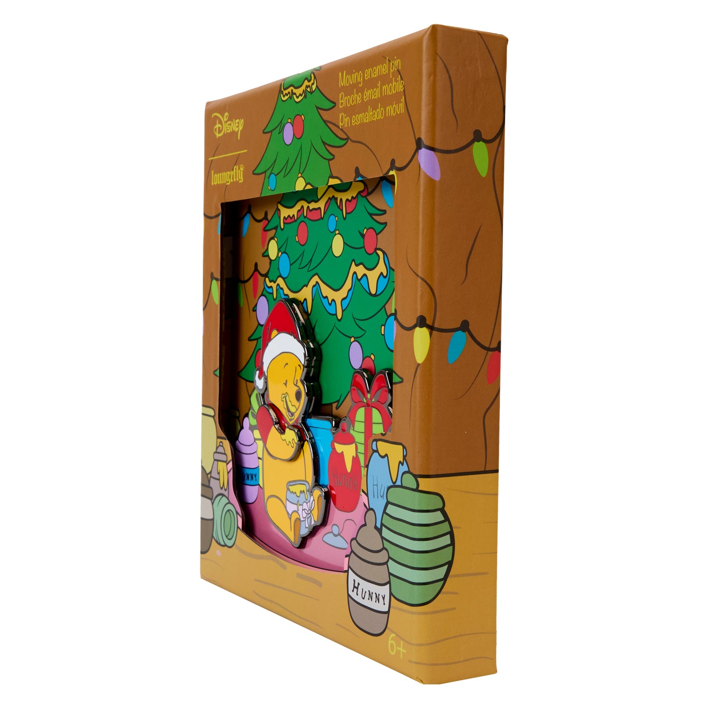 Winnie The Pooh Honey Present 3" Collector Box Sliding Pin - PREORDER