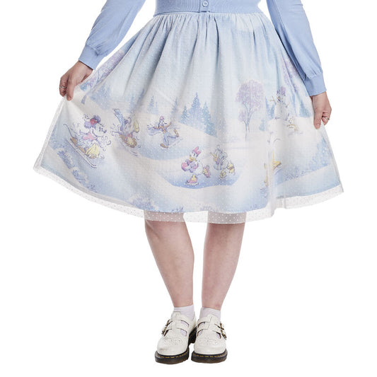 Winter Mickey and Friends Tulle Overlay Skirt by Stitch Shoppe - **PREORDER**