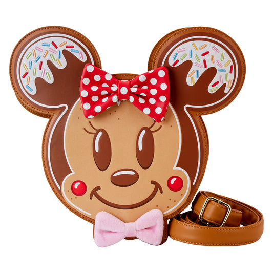 Mickey and Minnie Gingerbread Cookie Figural Crossbody Bag