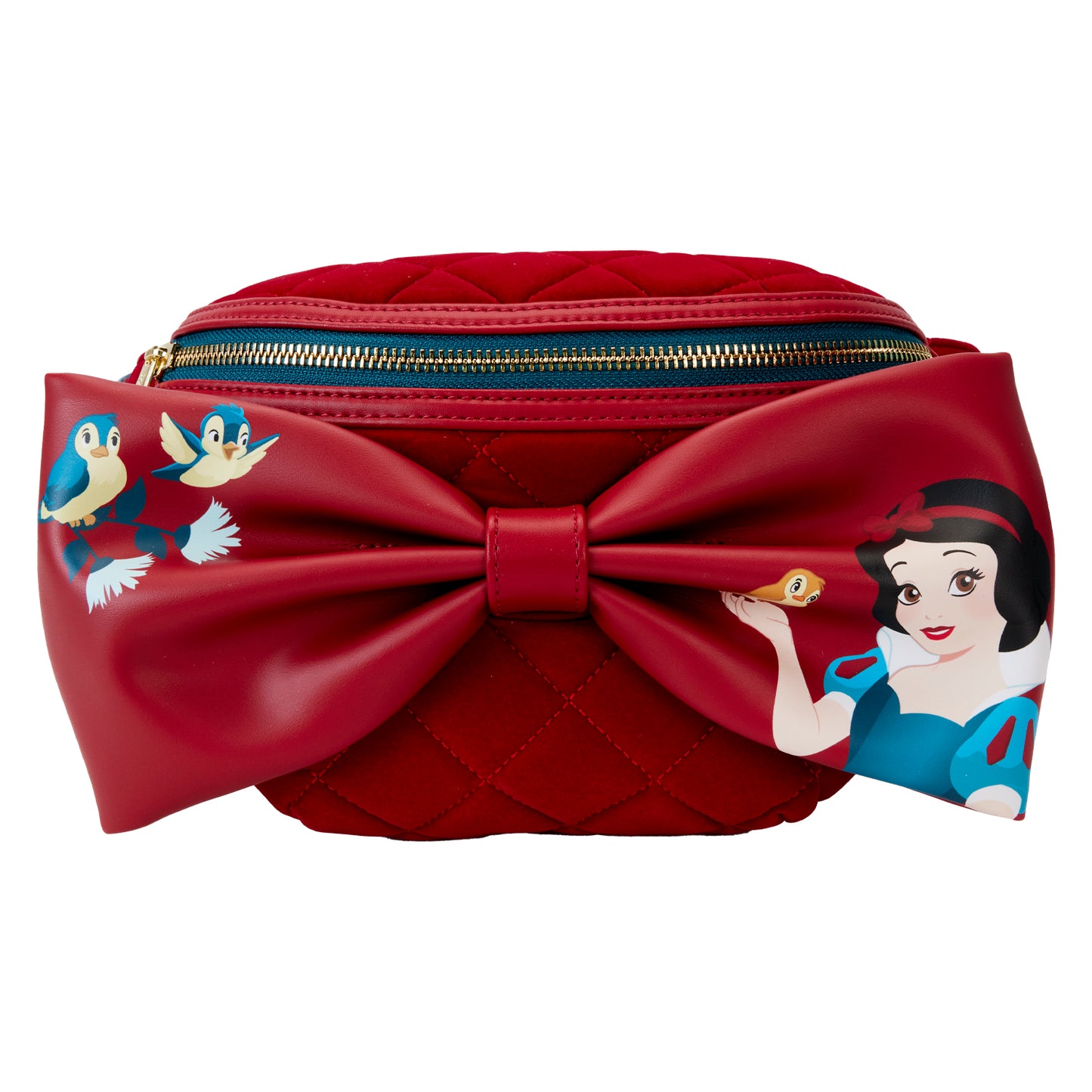 Snow White Classic Bow Quilted Velvet Belt Bag - **PREORDER**