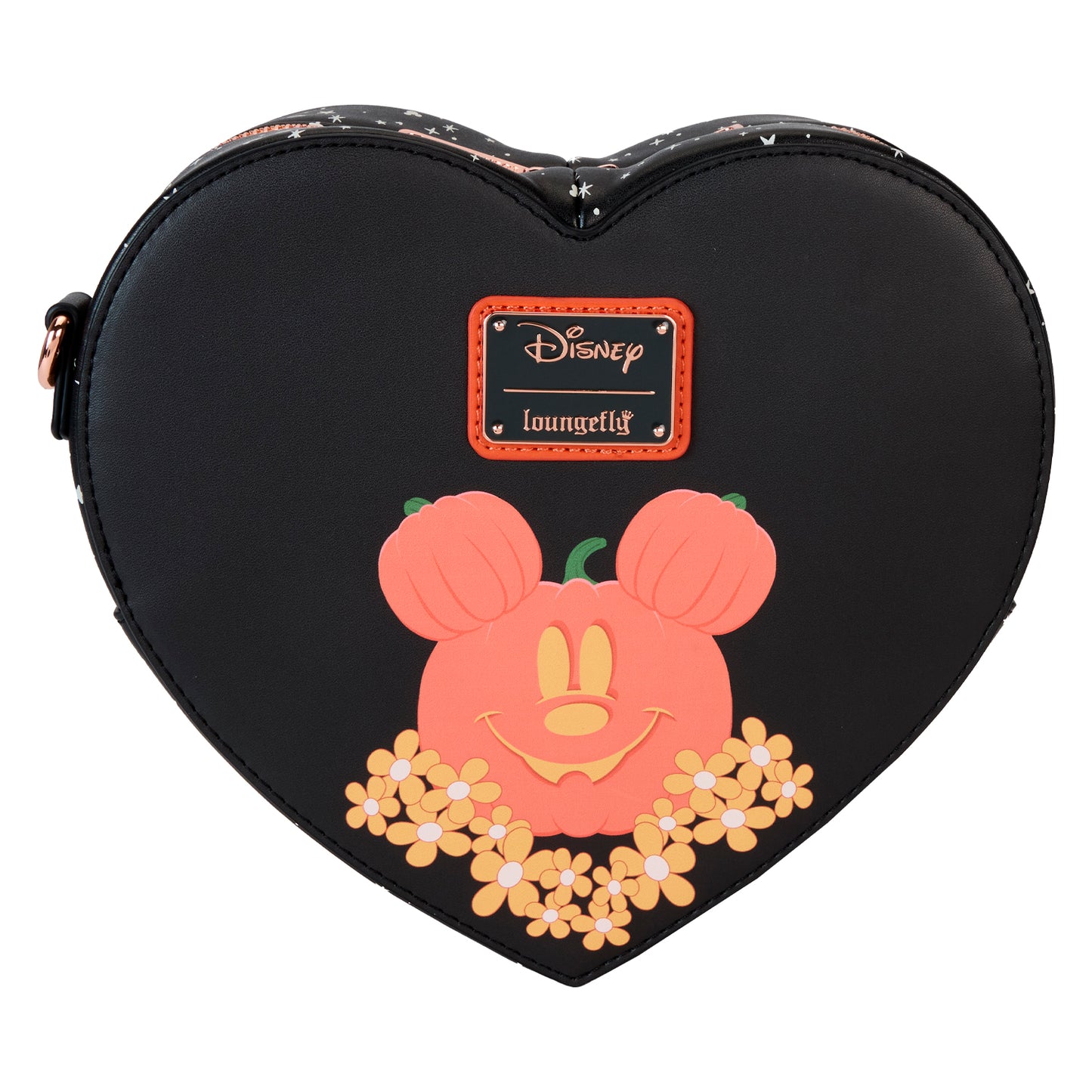 Mickey & Minnie Floral Ghost Figural Heart Glow Crossbody Bag- **PREORDER**