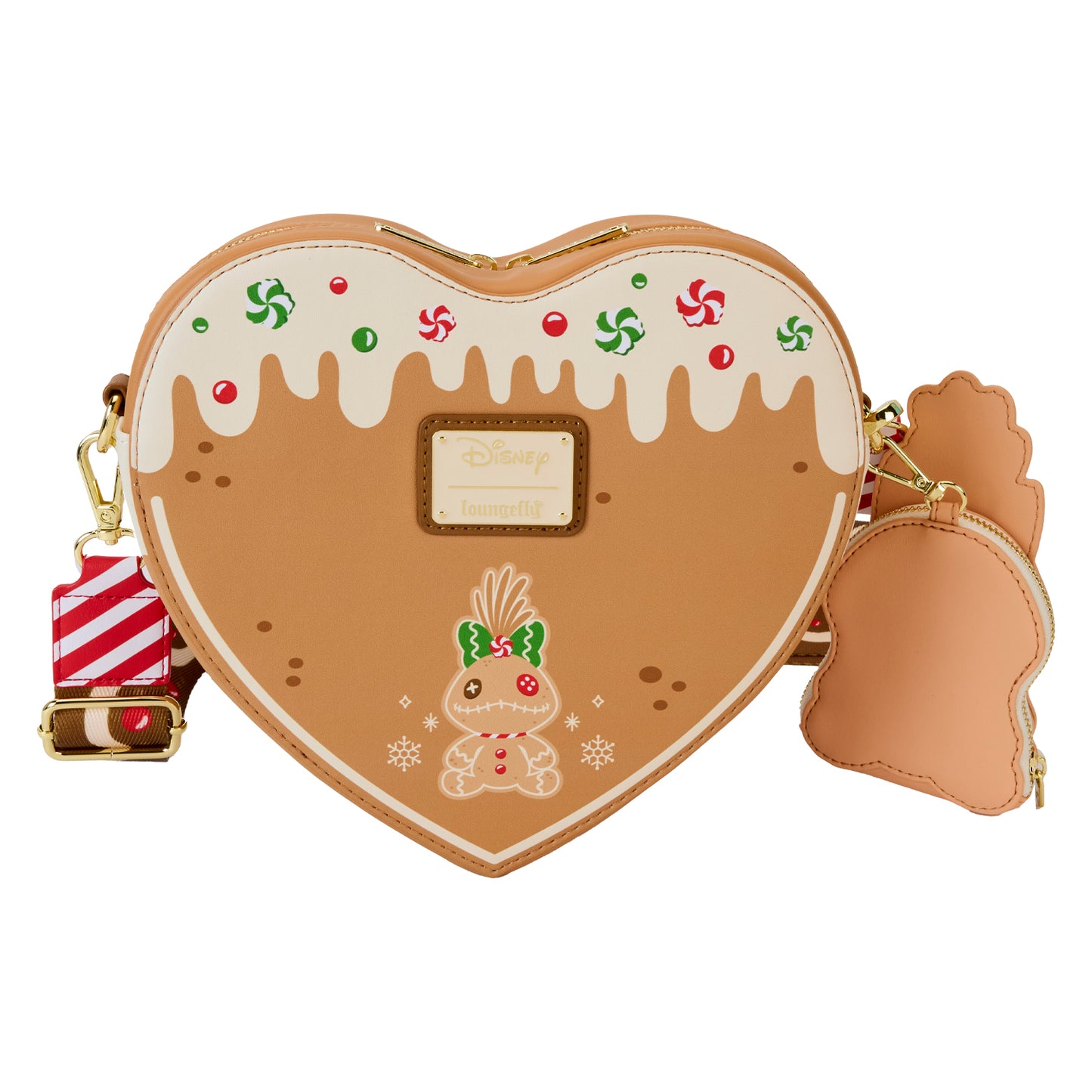 Stitch Scented Angel & Stitch Gingerbread Heart Crossbody Bag With Coin Bag - PREORDER