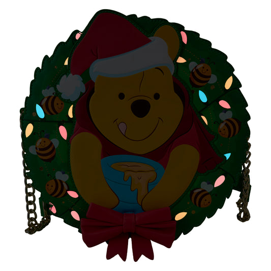 Winnie The Pooh Stuck In Wreath Glow Crossbody Bag - PREORDER